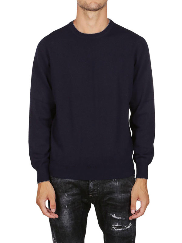 The Best Shops BRUNELLO CUCINELLI: crew necks - Ribbed edges detail cashmere crew neck